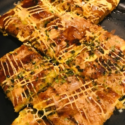 牛乳を入れてお好み焼きを作ったのは初めてでした。美味しかったです！